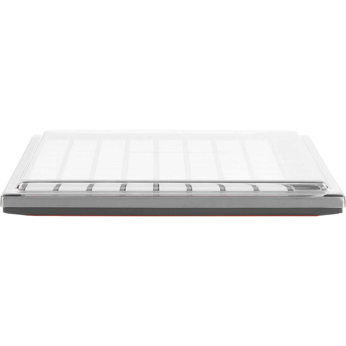 Perspective view of Decksaver Novation Launchpad Mini Cover showing front and top
