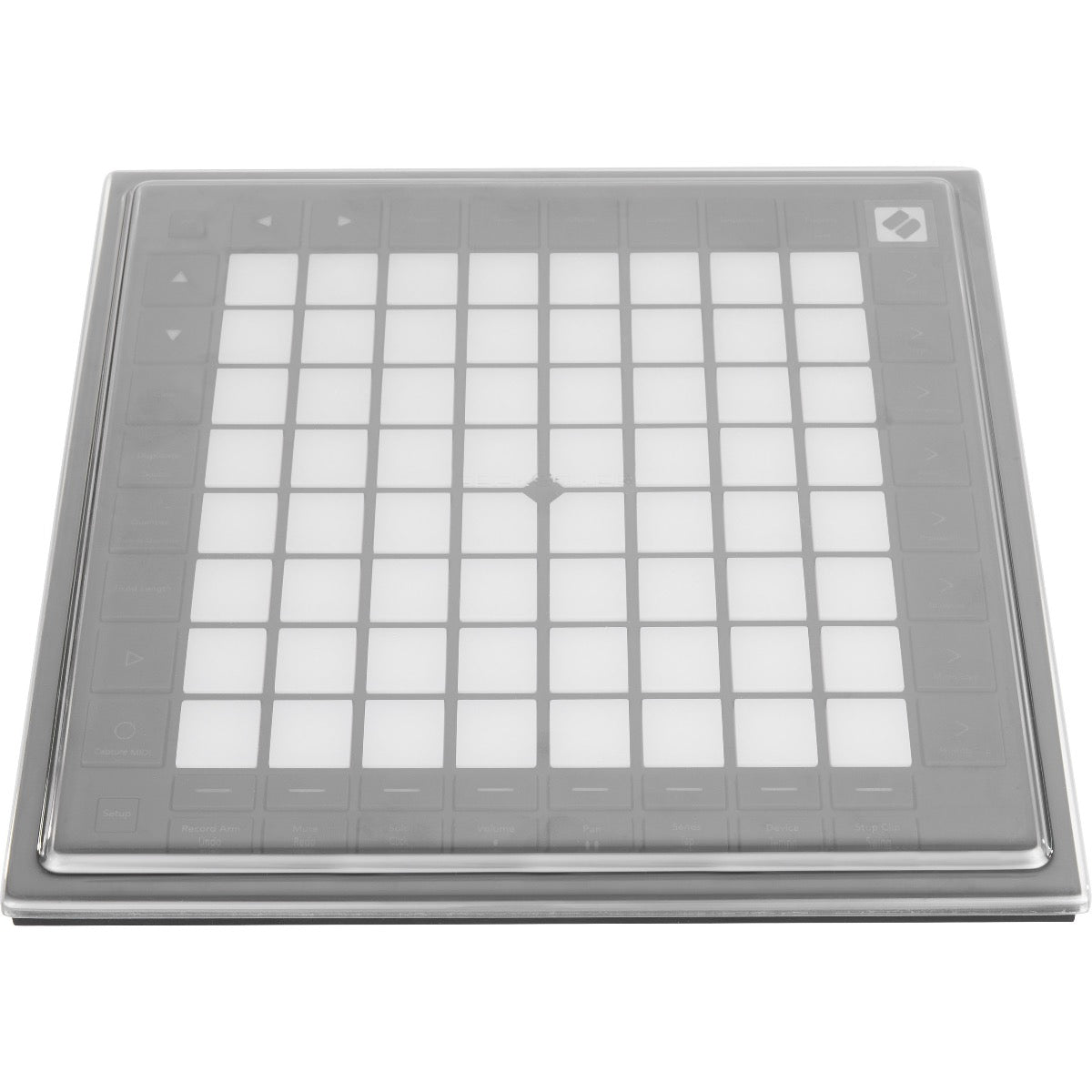 Perspective view of Decksaver Novation Launchpad Pro MK3 Cover showing top and front
