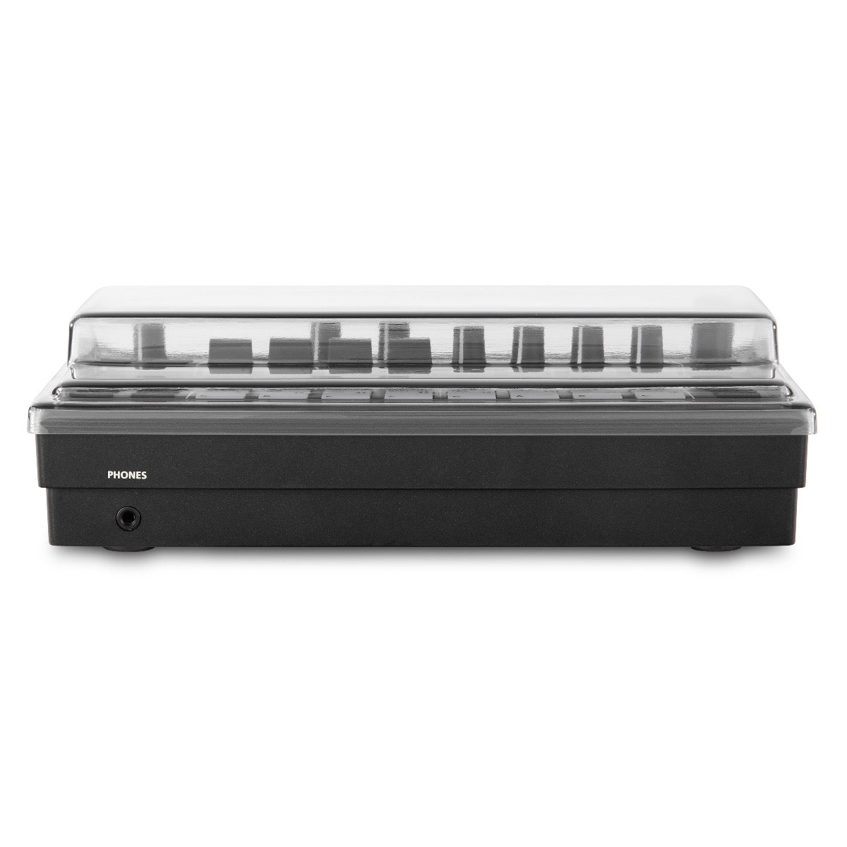 Front view of Decksaver Roland MC-101 / TR-6S Cover