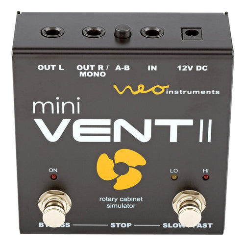 Top/rear view of Neo Instruments Mini Vent II Rotary Effects Pedal