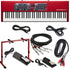 Collage of the components in the Nord Electro 6 HP 73 Stage Keyboard CABLE KIT bundle