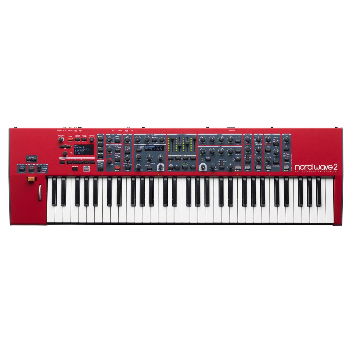 Top view of Nord Wave 2 61-Key Performance Synthesizer