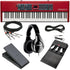 Collage of items in the Nord Piano 5 73 Stage Piano CABLE KIT