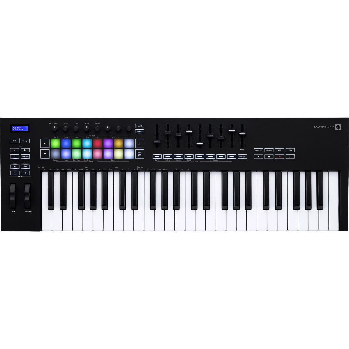Top view of Novation Launchkey 49 MK3 Keyboard Controller
