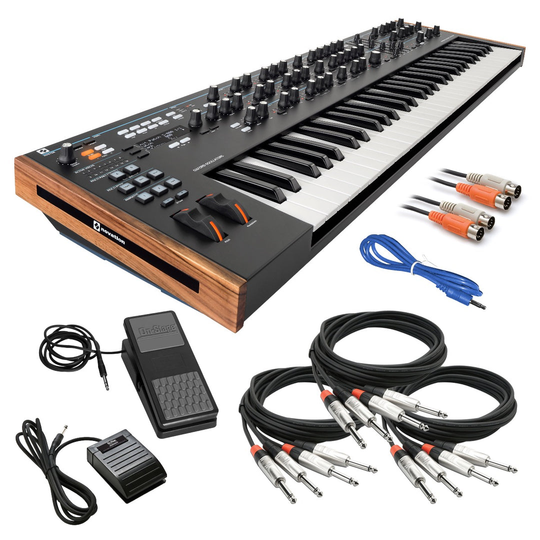 Polyphonic Modular Cables Novation Summit 16-Voice Polyphonic Keyboard Synthesizer CABLE KIT ...