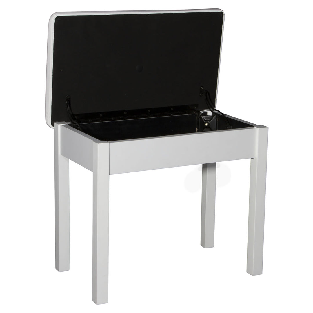 OnStage KB300 FurnitureStyle FlipTop Piano Bench White Kraft Music