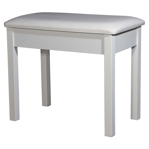 Right 3/4 view of On-Stage KB300 Furniture-Style Flip-Top Piano Bench - White