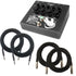 Collage image of the Orange Bass Butler Bass Preamp Pedal CABLE KIT