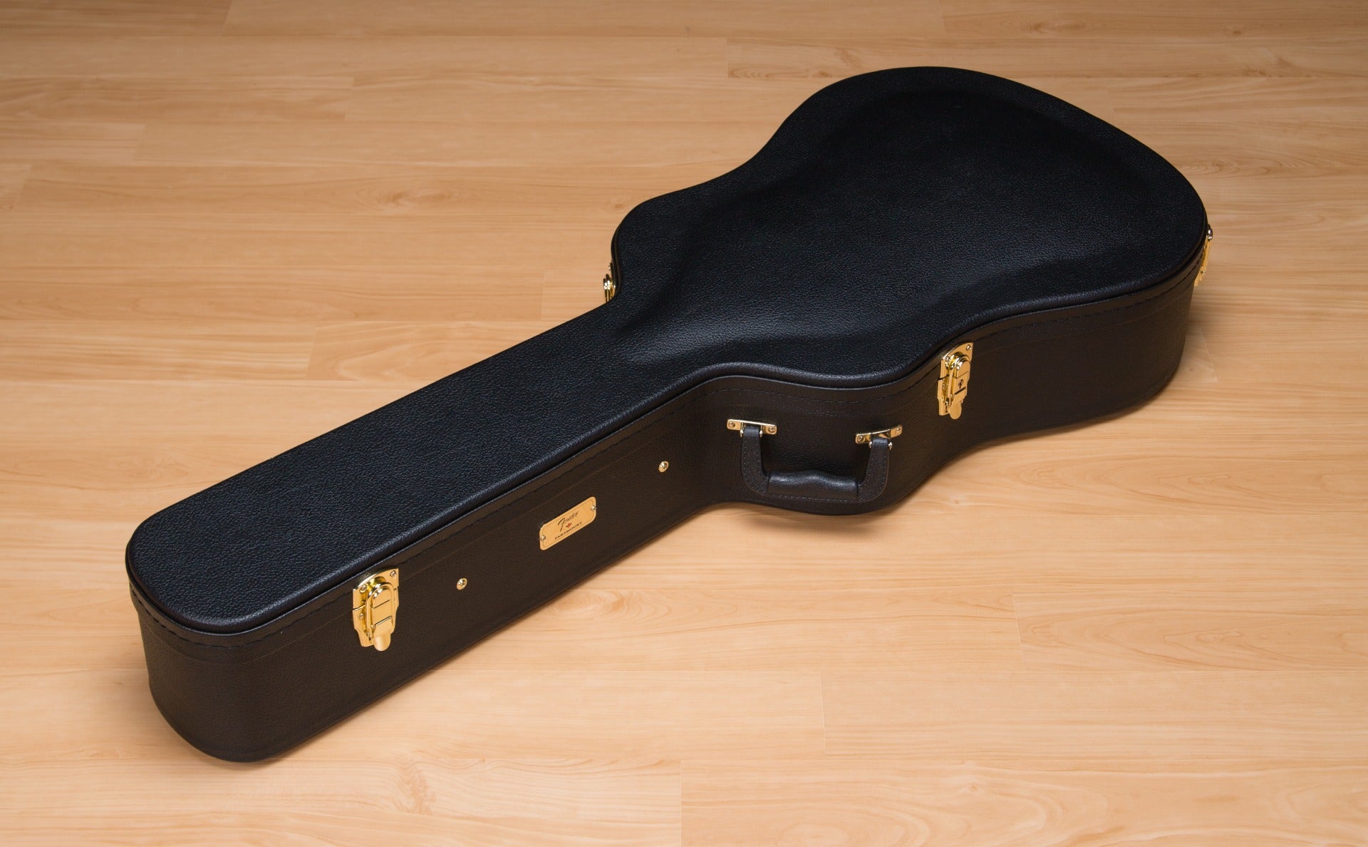 Included guitar case for the Fender Paramount PD-220E Dreadnought Acoustic-Electric Guitar - Ovangkol, Natural view 1