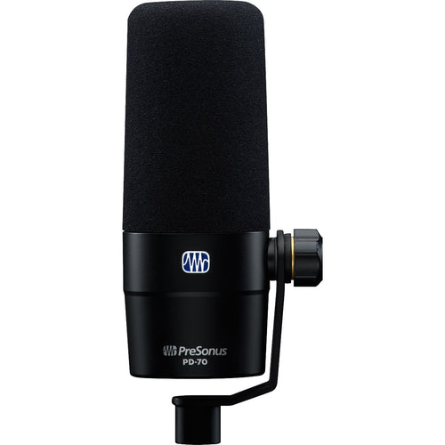 Front view of PreSonus PD-70 Broadcast Dynamic Microphone