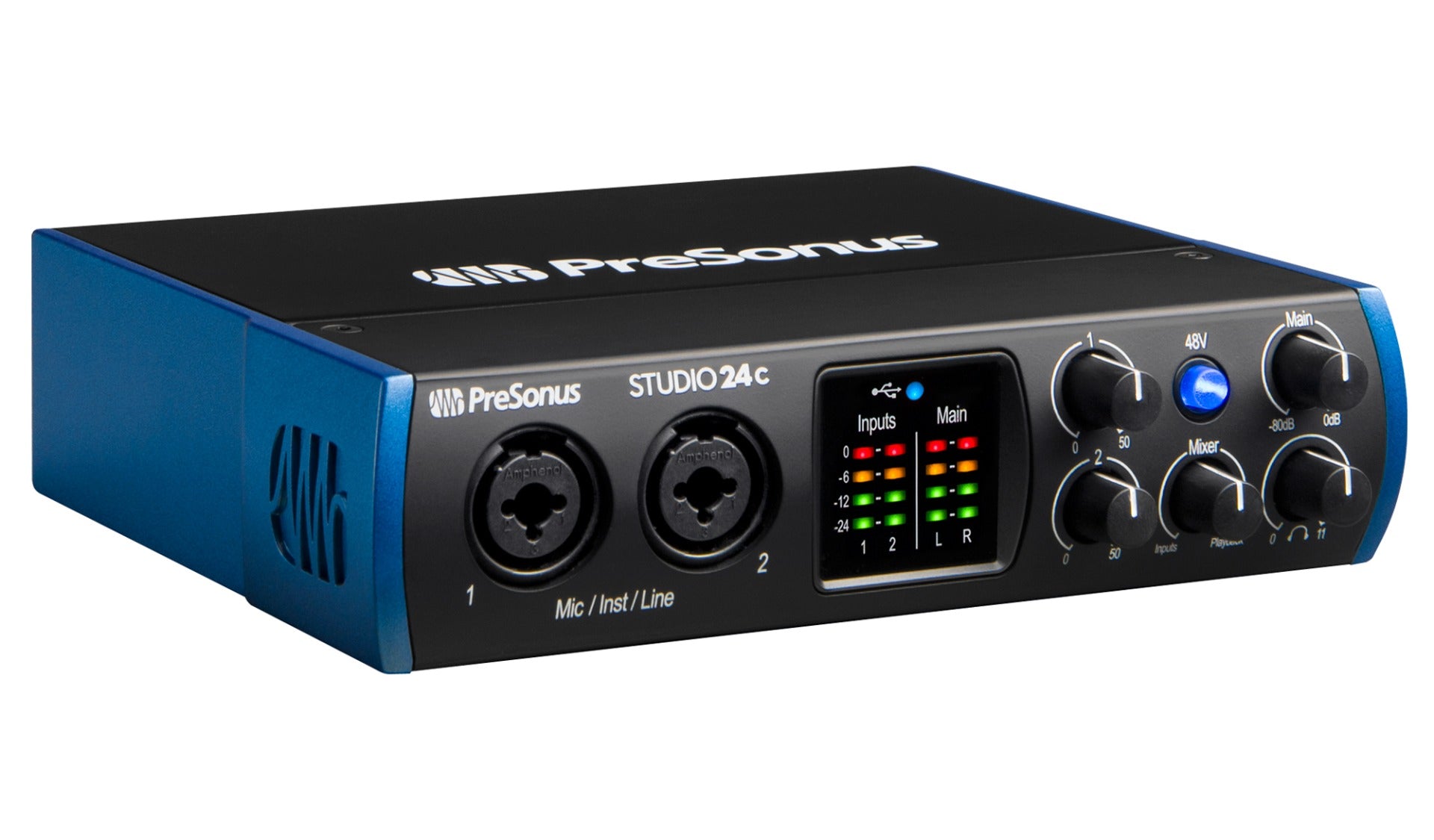 PreSonus Studio 24C 2x2 2-Pre USB-C Audio Interface CABLE KIT