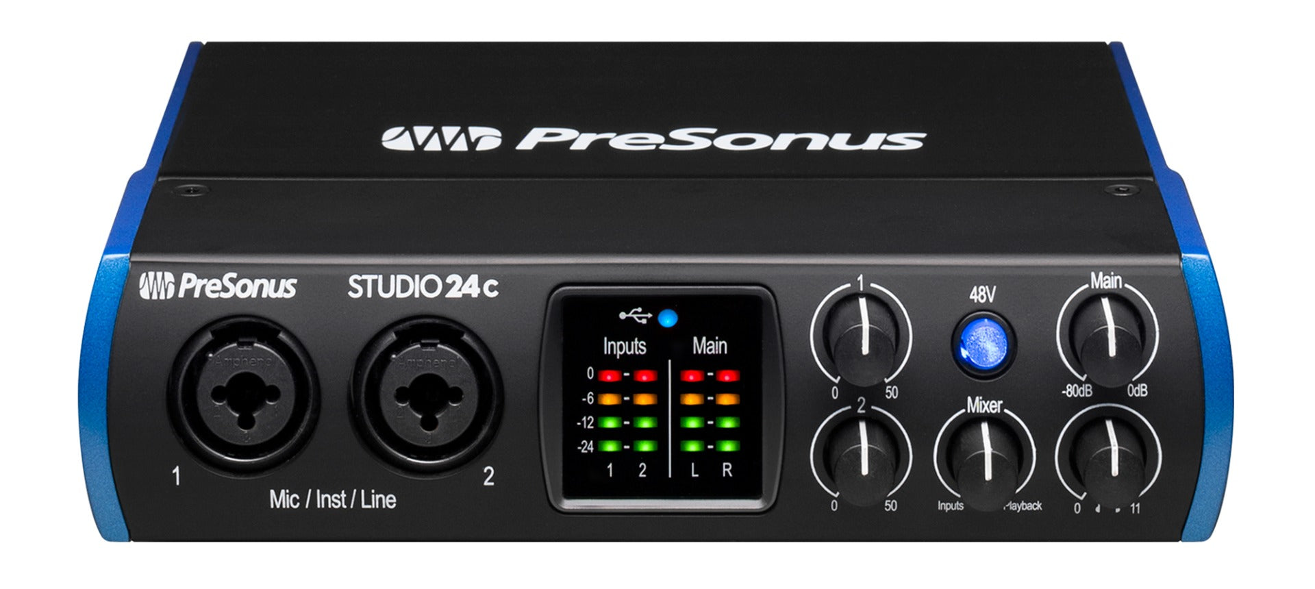 Interfaz de audio Studio USB 2x2 Pa Pro Audio 24bits 2Mic - Audio