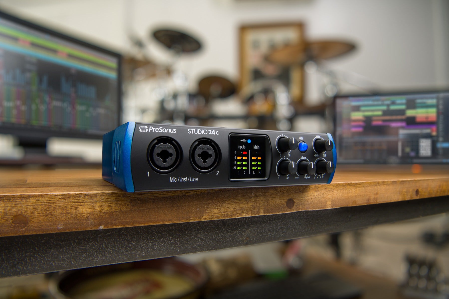 PreSonus Studio 24c: 2x2, 2-Pre USB-C Audio Interface 