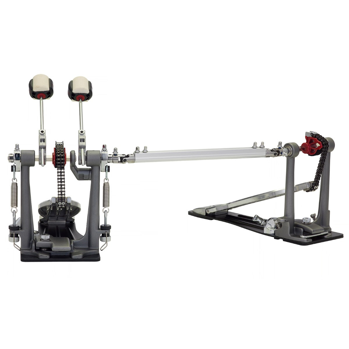 Perspective of the front of the Pearl P1032R Eliminator: Solo Red Double Pedal