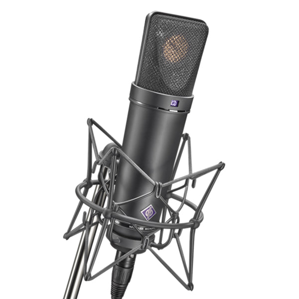Neumann U87 Ai mt Condenser Microphone Set, with Shockmount, Windscreen, and Cable - Black