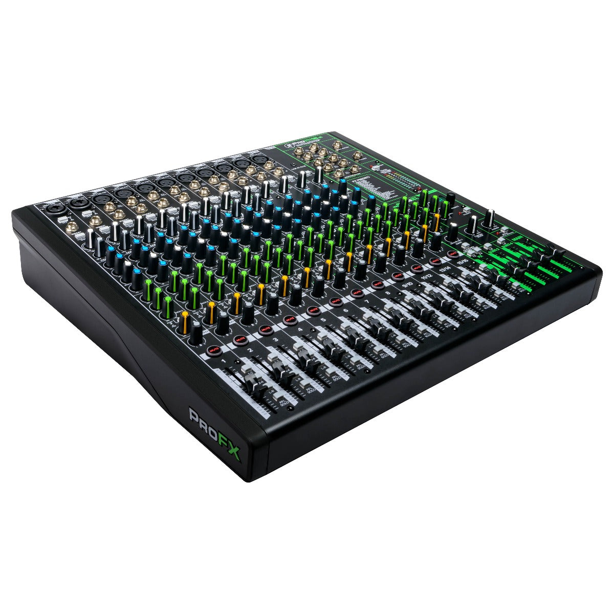 3/4 right view of Mackie ProFX16v3 Effects Mixer with USB