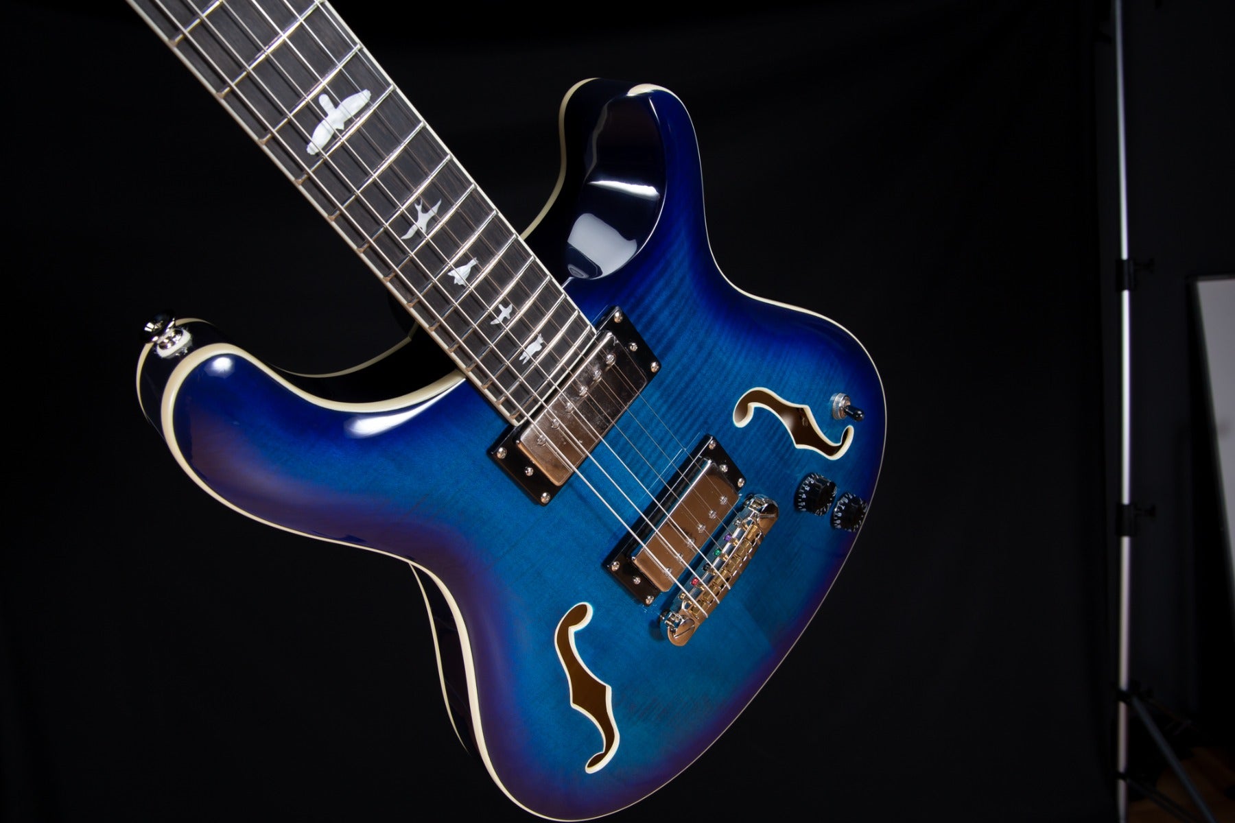 PRS SE Hollowbody II Electric Guitar - Faded Blue Burst view 5