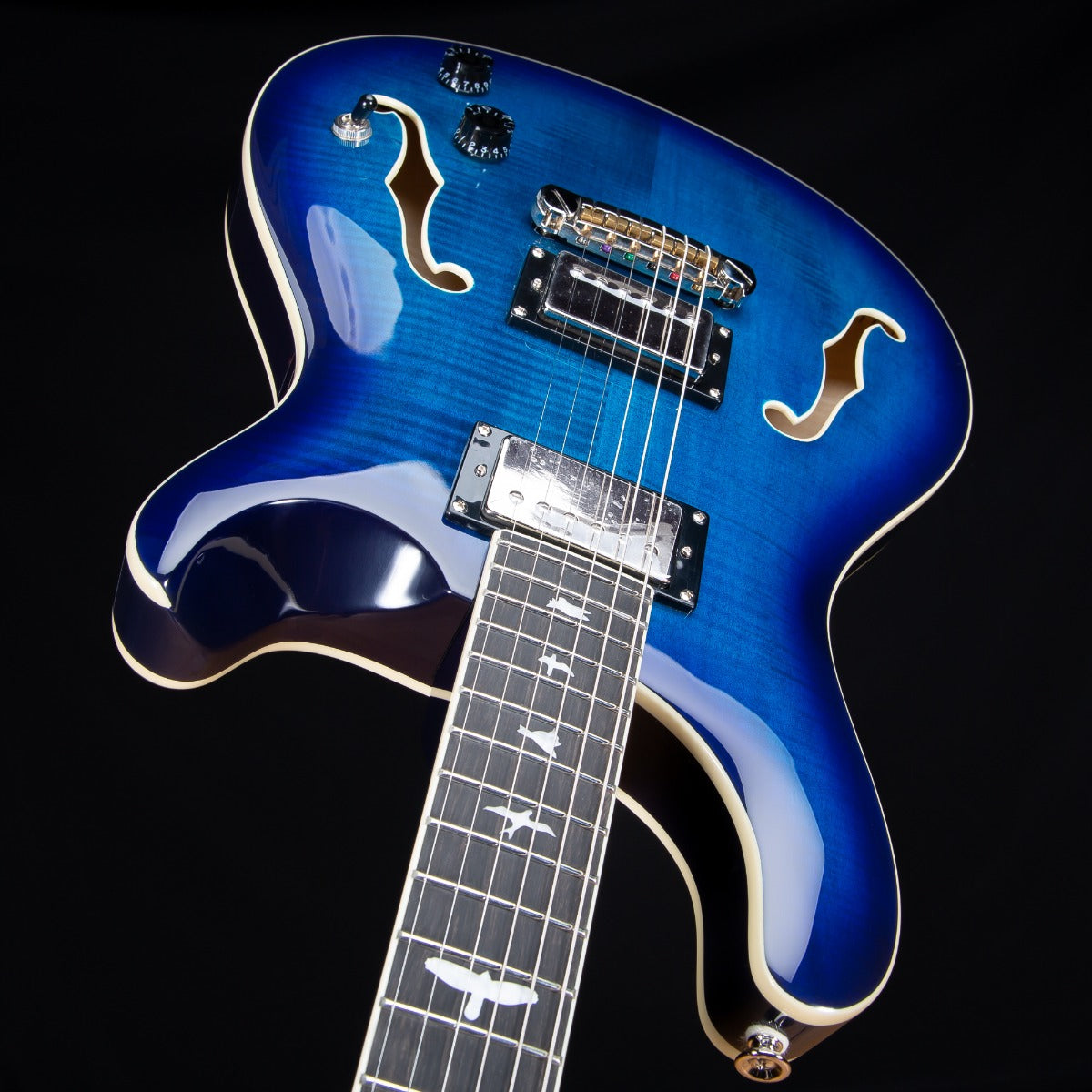 PRS SE Hollowbody II Electric Guitar - Faded Blue Burst SN 