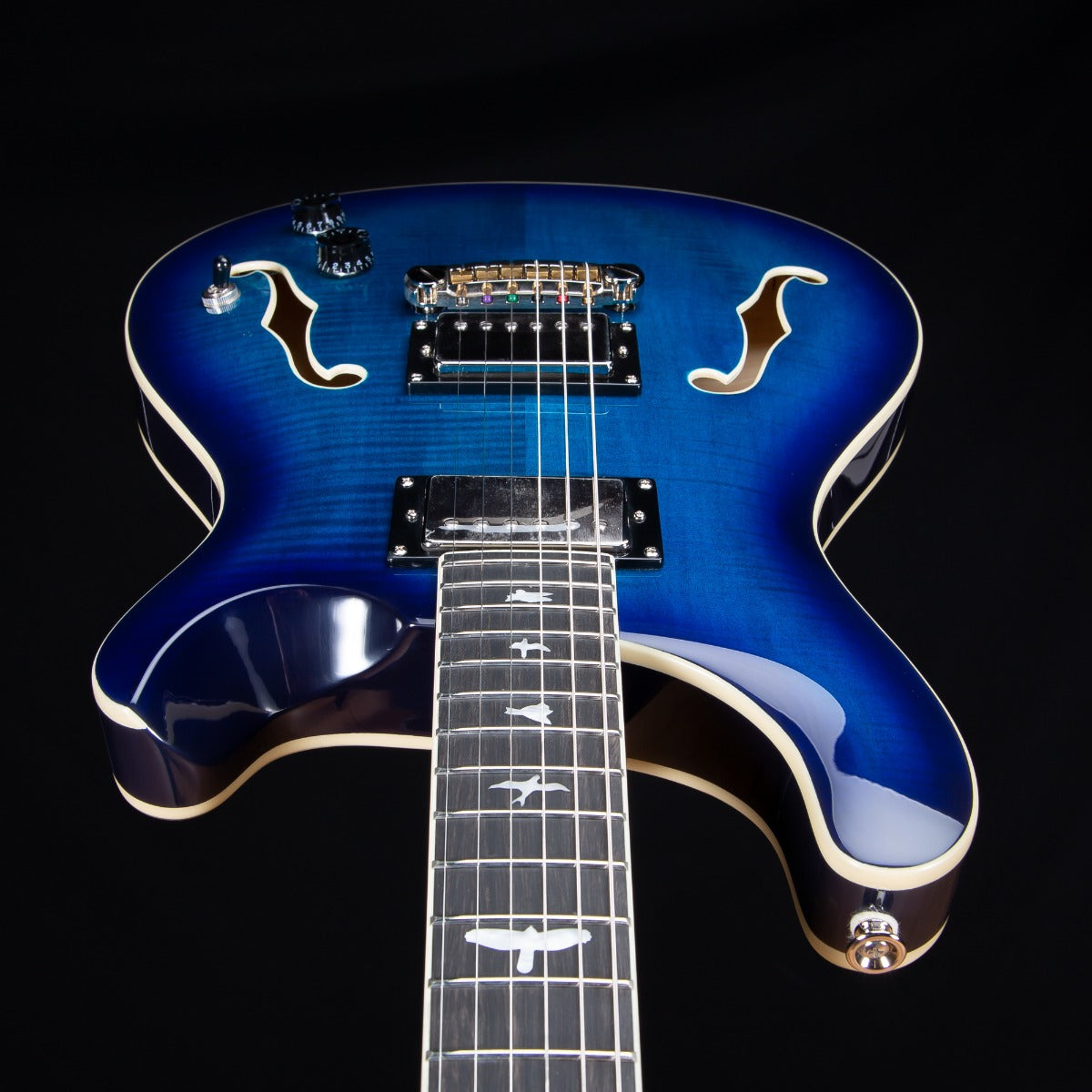 PRS SE Hollowbody II Electric Guitar - Faded Blue Burst SN 