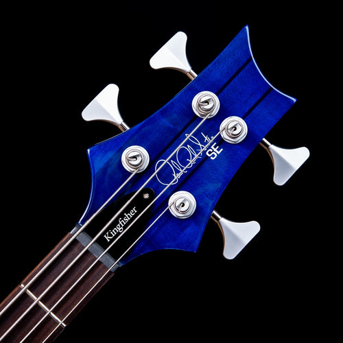 PRS SE Kingfisher Bass Guitar - Faded Blue Wraparound Burst view 4