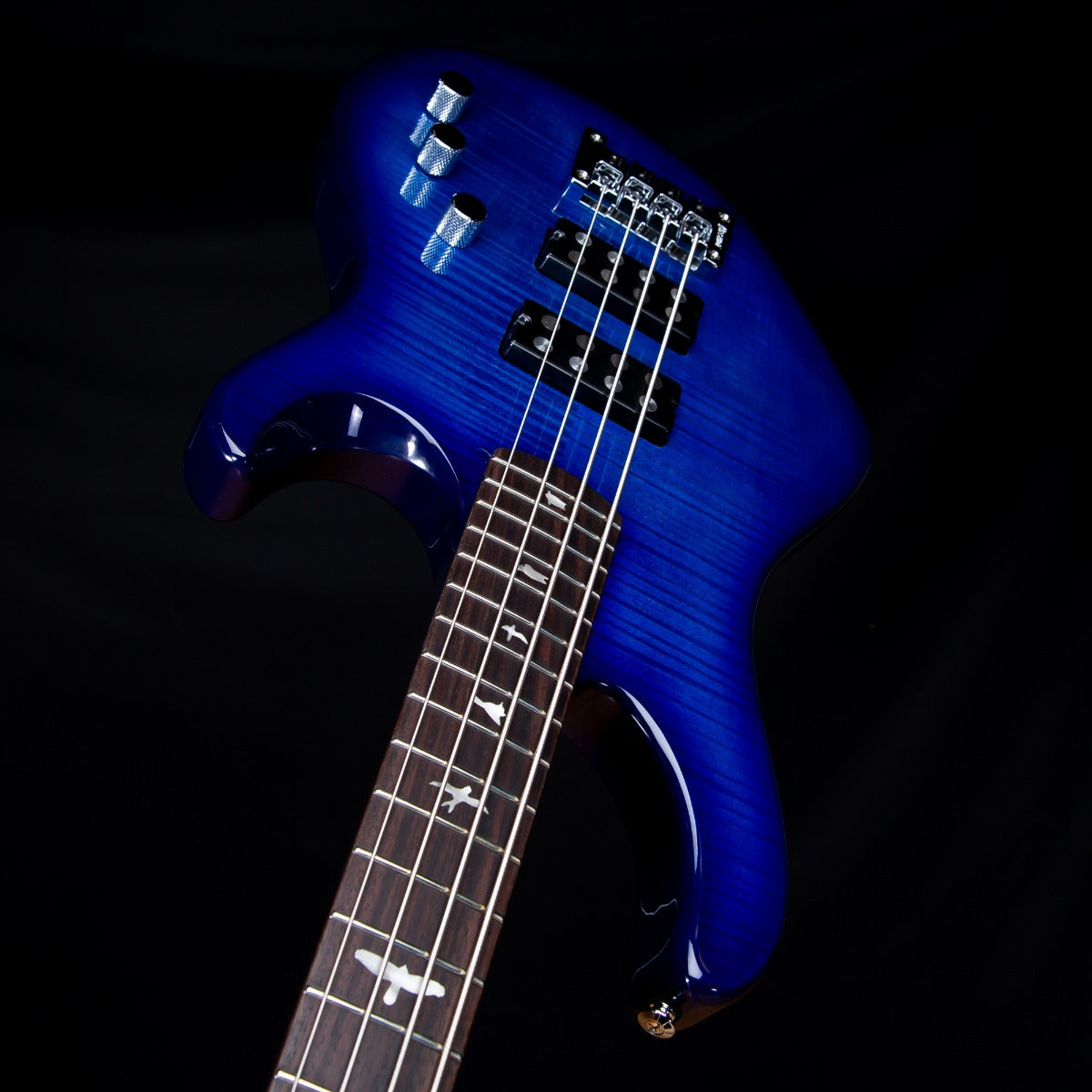PRS SE Kingfisher Bass Guitar - Faded Blue Wraparound Burst view 6