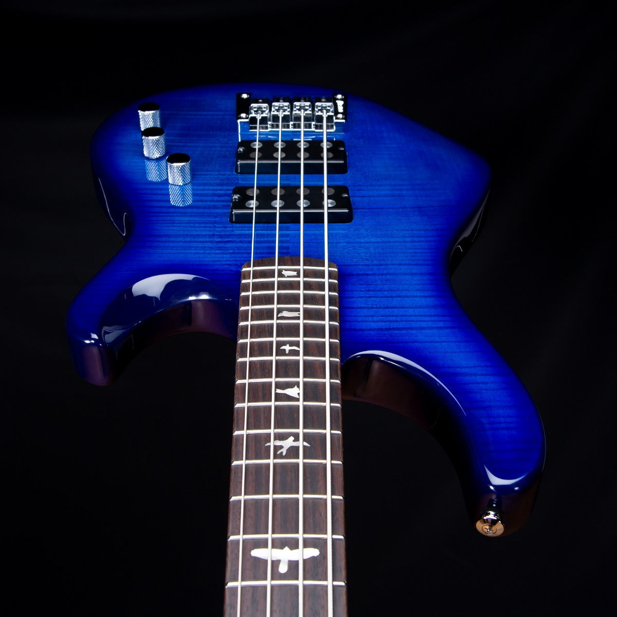 PRS SE Kingfisher Bass Guitar - Faded Blue Wraparound Burst view 7