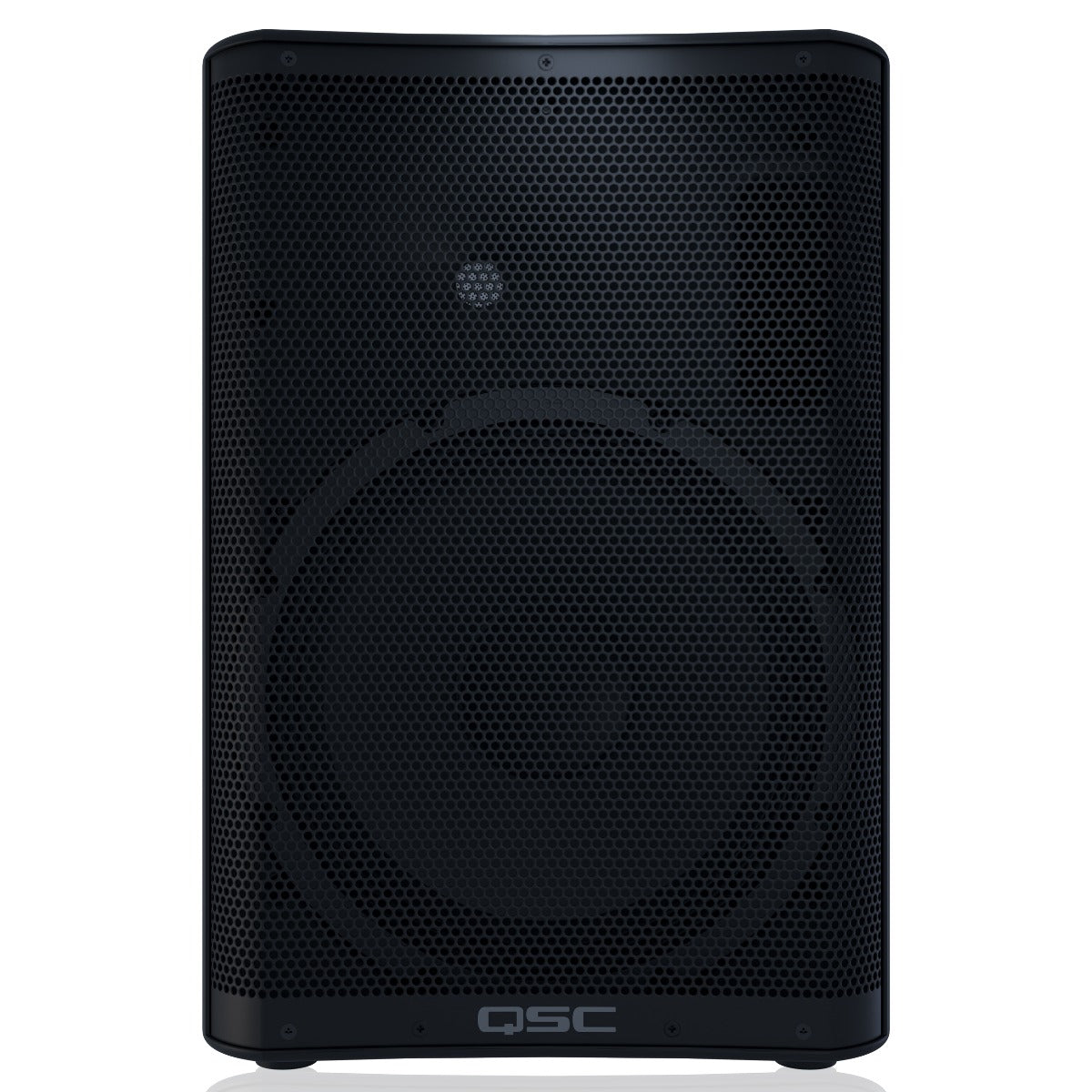 Front view of the QSC CP12 12" 2-Way Powered Loudspeaker 