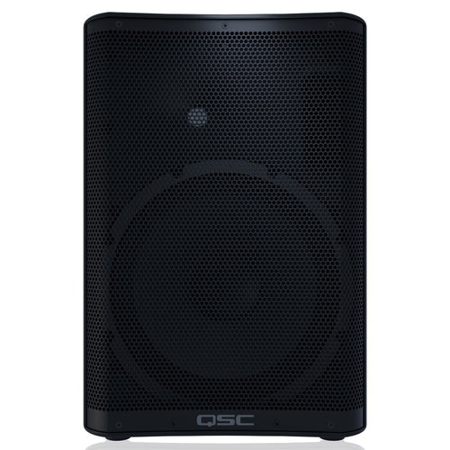 Front view of the QSC CP12 12" 2-Way Powered Loudspeaker