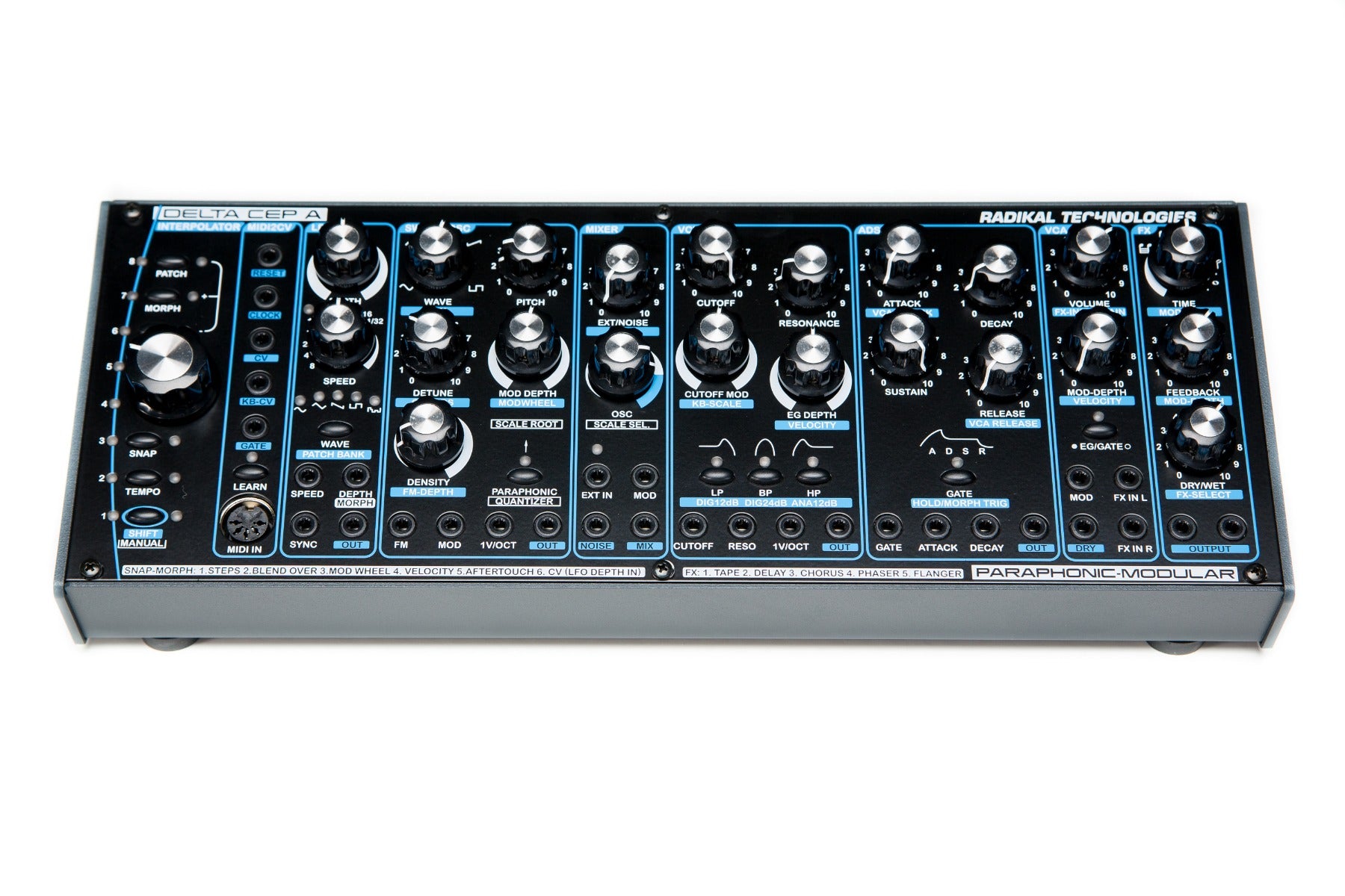 Radikal Technologies Delta Cep A Semi-Modular Desktop Synthesizer