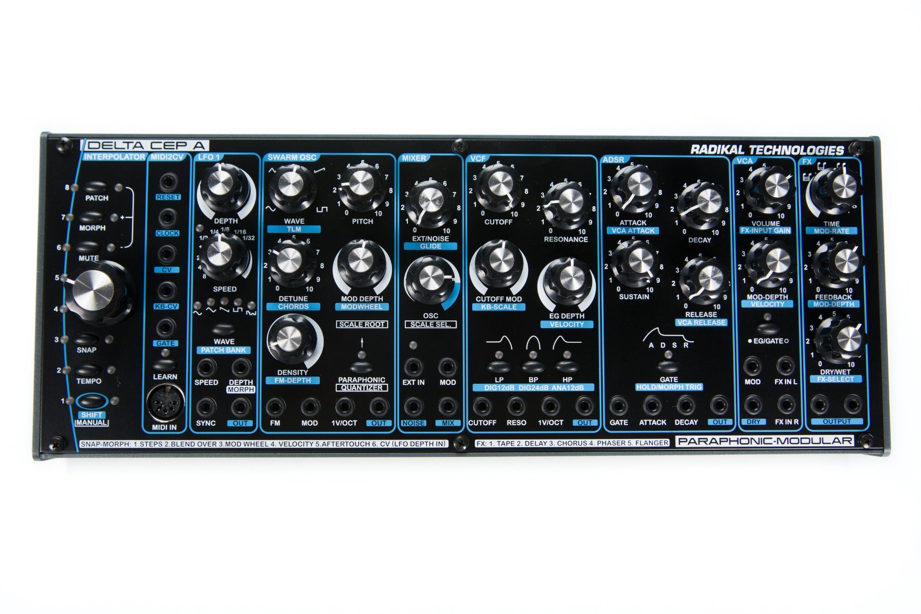 Radikal Technologies Delta Cep A Semi-Modular Desktop Synthesizer