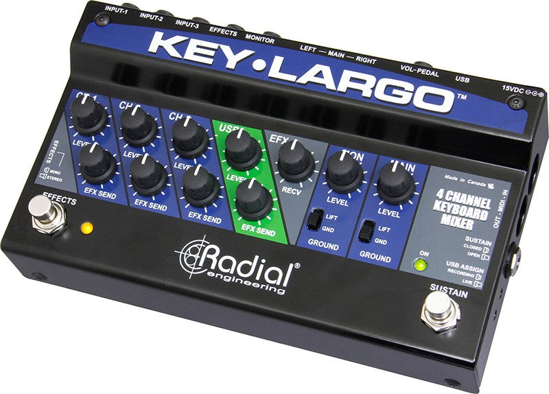 guitar pedal keyboard Radial Key-Largo Keyboard Mixer and Performance Pedal – Kraft Music