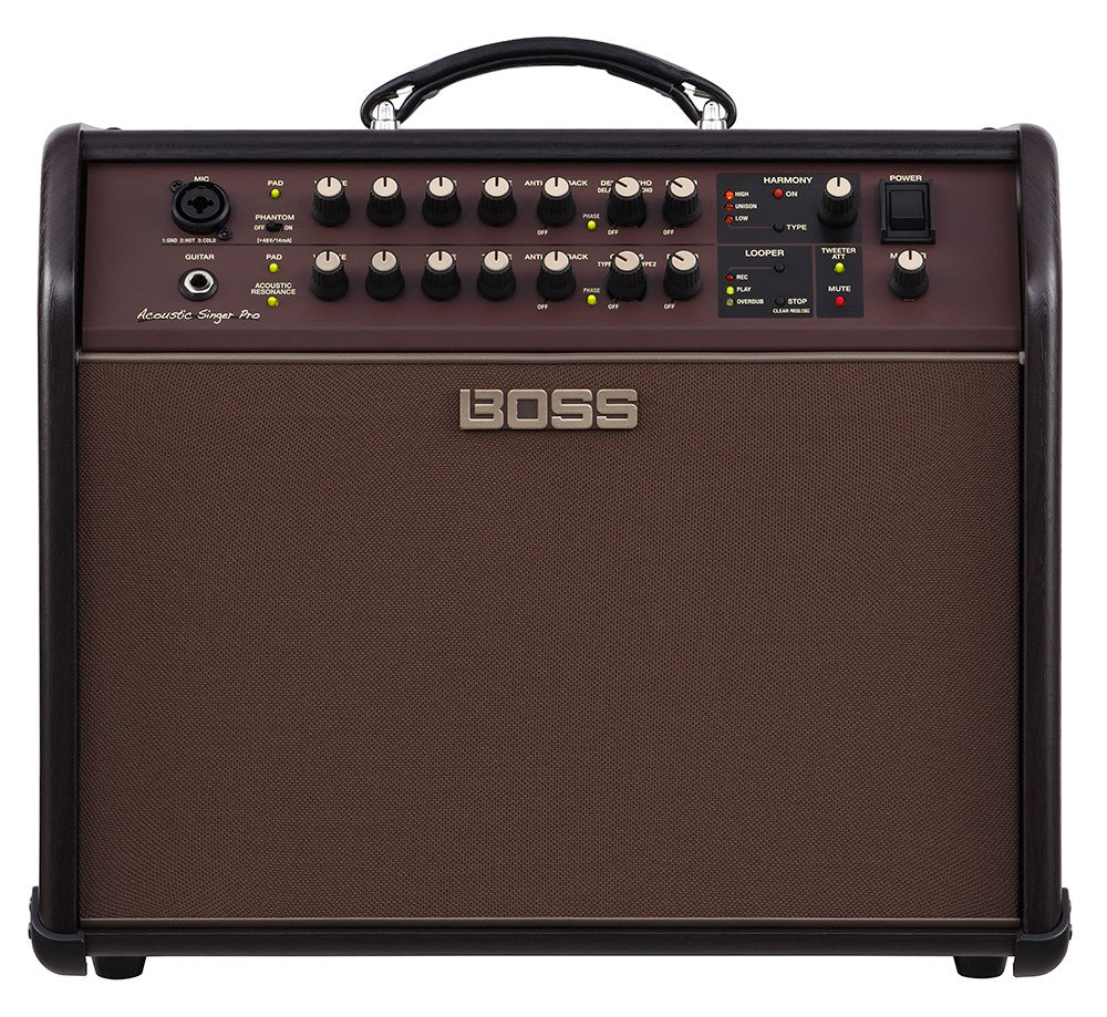 Boss Acoustic Singer Pro Acoustic Guitar Amplifier COMPLETE STAGE BUNDLE