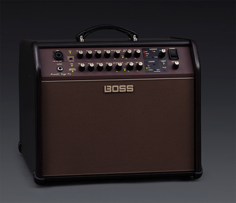 Boss Acoustic Singer Pro Acoustic Guitar Amplifier COMPLETE STAGE BUNDLE