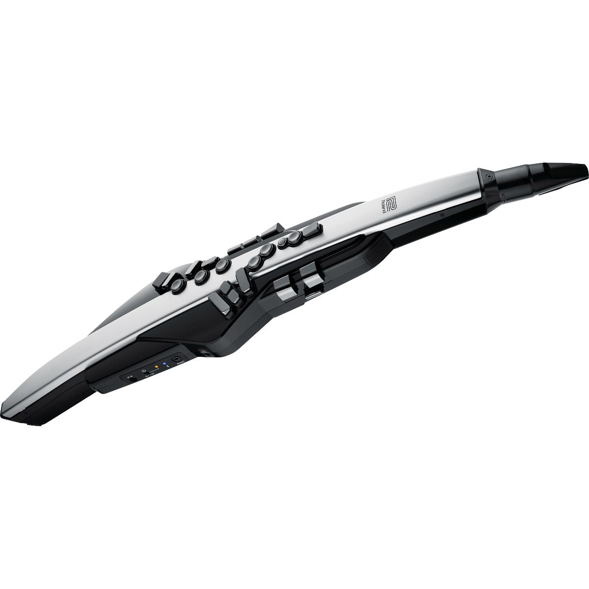 Perspective view of Roland Aerophone Pro AE-30 Digital Wind Instrument showing front and left side