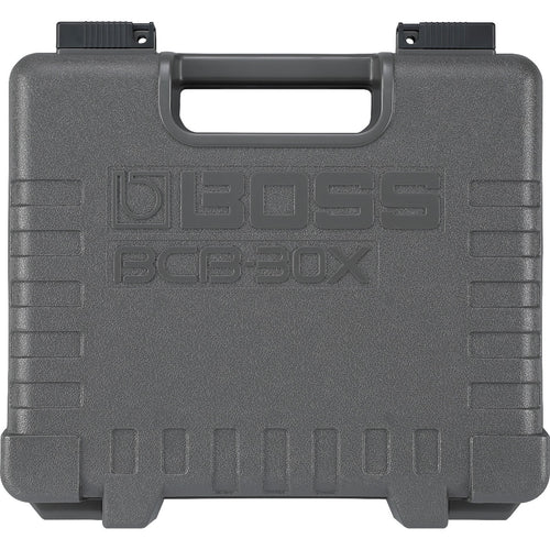 Top view of Boss BCB-30X Guitar Effects Pedalboard with lid attached