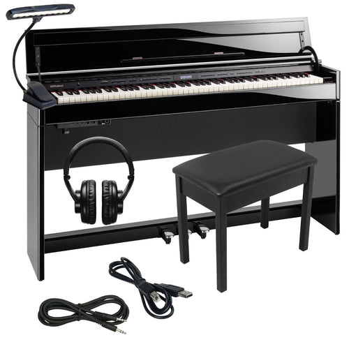 Roland DP603 Digital Piano - Polished Ebony COMPLETE HOME BUNDLE
