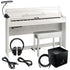 Collage image of the Roland DP603 Digital Piano - Polished White COMPLETE HOME BUNDLE PLUS