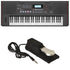 Collage of the Roland E-X50 Arranger Keyboard BONUS PAK showing included pedal