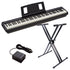Collage of the Roland FP-10 Digital Piano - Black BONUS PAK showing included components