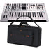 Collage showing components in Roland Gaia 2 Keyboard Synthesizer CARRY BAG KIT