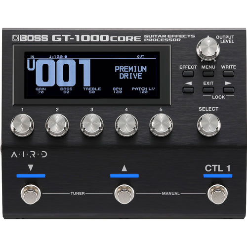 Top view of Boss GT-1000CORE Guitar Effects Processor
