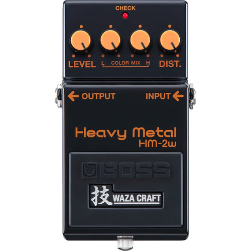 Top view of Boss HM-2W Heavy Metal Waza Craft Distortion Pedal