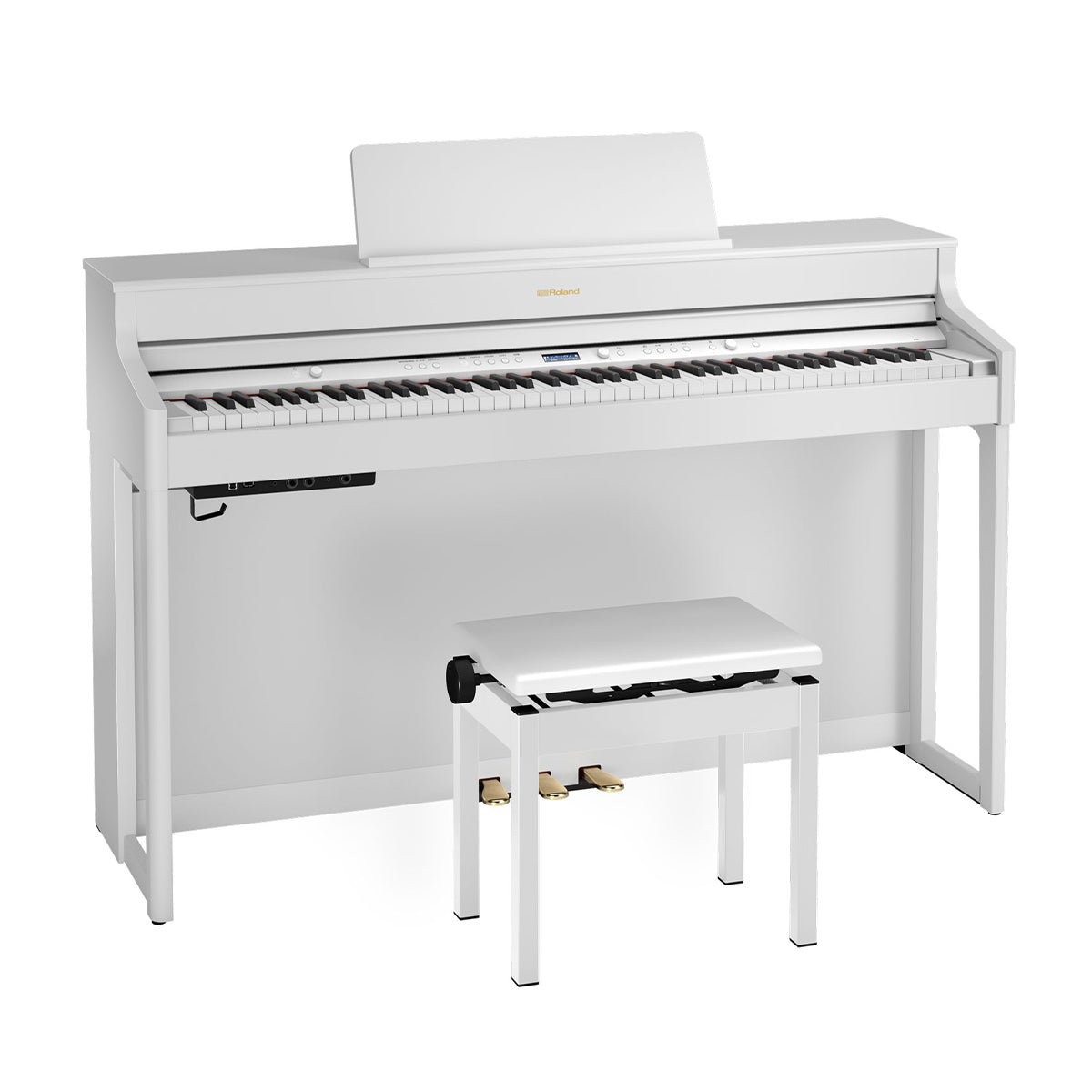 Roland HP702 Digital Piano - Satin White - Catalog Shot 2