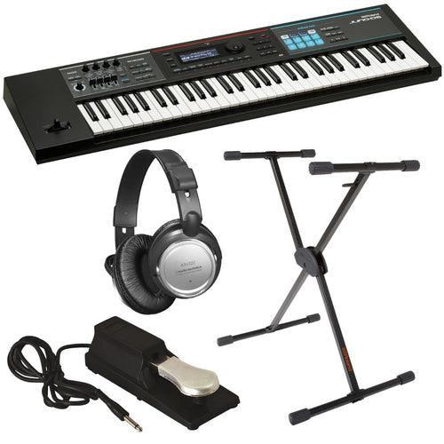 Collage Image of the Roland JUNO-DS61 Synthesizer KEY ESSENTIALS BUNDLE