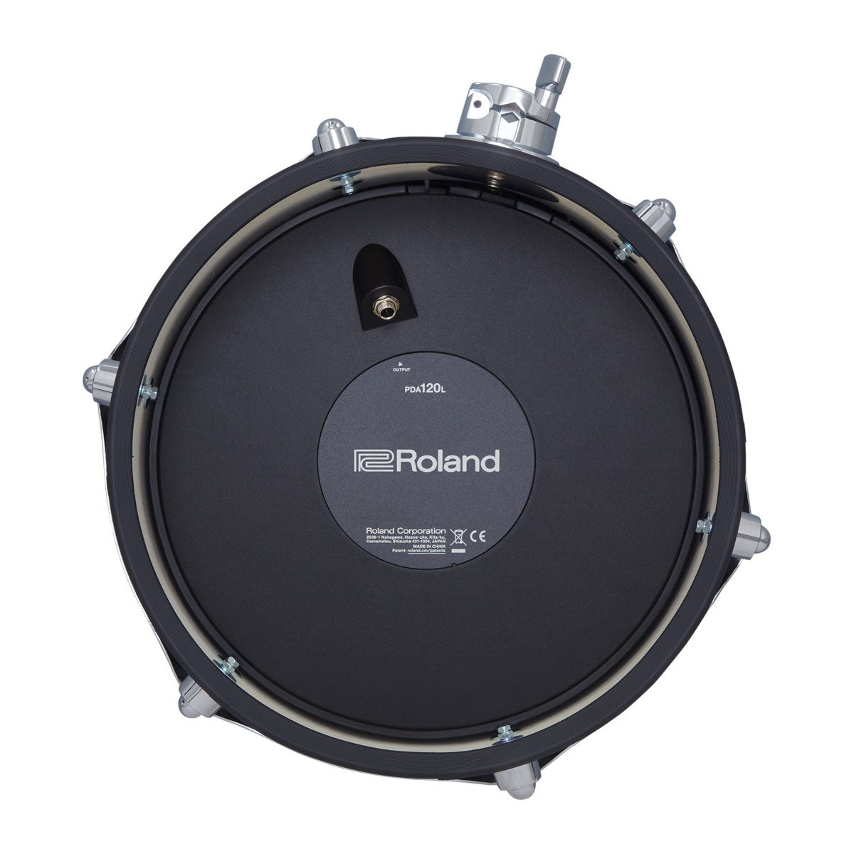 Image of the underside of the Roland PDA120L-BK VAD 12" Tom Drum Pad