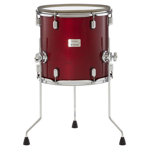 Side view of the Roland PDA140F VAD 14" Floor Tom Pad - Gloss Cherry