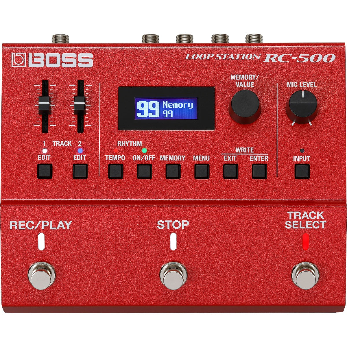 Top view of Boss RC-500 Loop Station Pedal