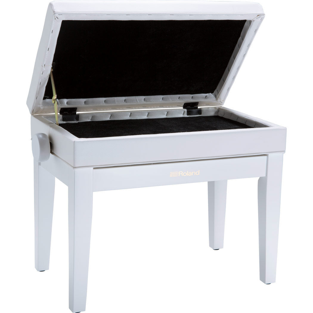 Roland RPB-400WH Piano Bench with Storage - Satin White View 2
