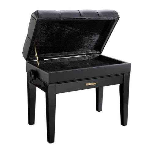 Roland RPB-500PE Piano Bench with Storage - Polished Ebony View 1