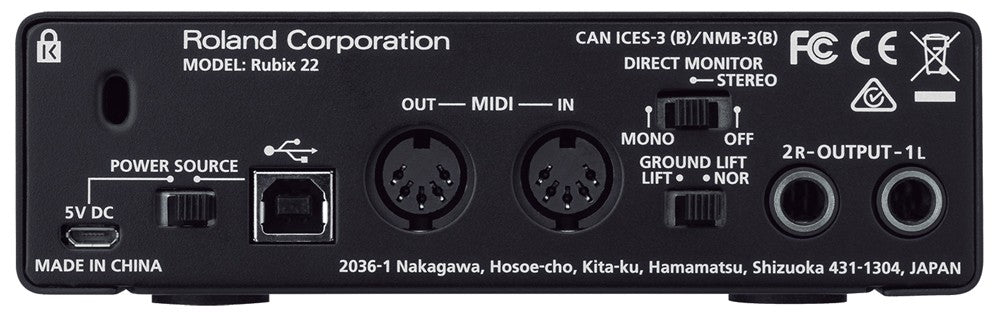 Sound Card Roland Rubix22 Interface De Audio, USb, 2-in /2-out ...